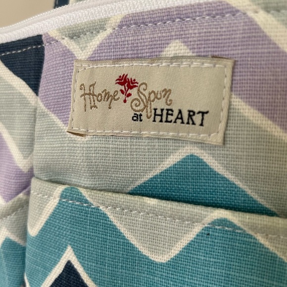 Chevron Crossbody Bag - Blue, Purple, and Gray by Home Spun at Heart - Picture 6 of 6